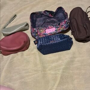 Bundle-Floral & Solid Color Women's Makeup cases